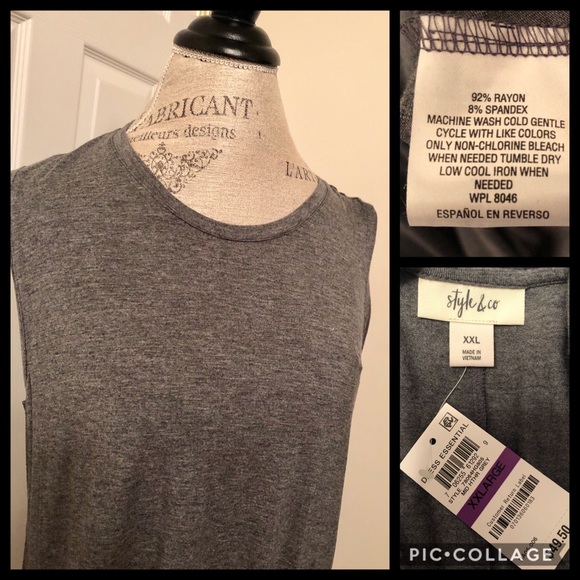 Style & Co Grey Dress XXL NWT - Picture 2 of 2